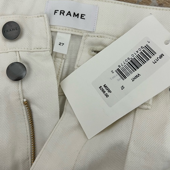 FRAME le baggy wide leg palazzo jeans in vintage white size 27 - Picture 5 of 6